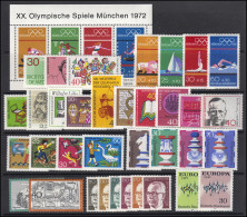 710-752 Bund-Jahrgang 1972 Komplett Postfrisch ** - Jahressammlungen