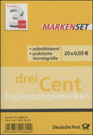 FB 24 Drei Cent, Folienblatt 20 X 2967, Postfrisch ** - 2011-2020