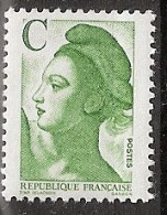 France Yvert 2615b ** Liberté De Gandon C Vert RGR Bp à Cheval - Unused Stamps