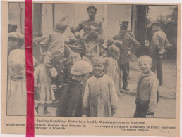 Oorlog Guerre 14/18 - Eten Voor Franse Kinderen, Enfants Français - Orig. Knipsel Coupure Tijdschrift Magazine - 1916 - Non Classés