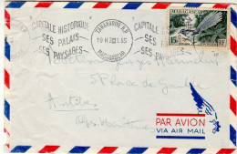 MADAGASCAR1955 AIRMAIL LETTER SENT FROM TANANARIVE TO ANTIBES - Lettres & Documents