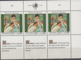 Nations Unies Genève Déclaration Universelle Des Droits De L' Homme , Article 3 XXX - Unused Stamps