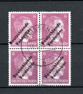 Meissen (Germany) 1923 Local Overprinted Hitler Stamps (Michel 32) Used In Block Of Four - Usati