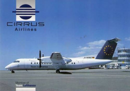 CIRRUS AIRLINES DHC8 Postcard - Airline Issue - 1946-....: Ere Moderne