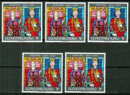 ⁕ LUXEMBOURG 1970 ⁕ Emperor Henry II And Empress Cunigunde Of Luxembourg Mi.810 ⁕ 5v MNH - Nuevos