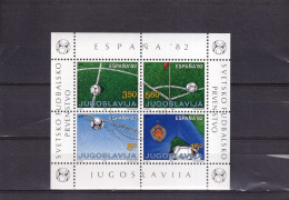 ER04 Yugoslavia 1982 FIFA World Cup MNH Minisheet - Usati