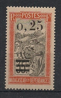 MADAGASCAR - 1921 - N°YT. 126 - Filanzane 0,25 Sur 35c - Neuf GC ** / MNH / Postfrisch - Neufs