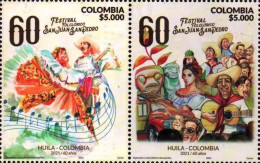 Colombia 2021 The 60th Anniversary Of The Folk Festival Stamps 2v MNH - Colombia