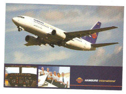 HAMBURG AIRLINES B737 Postcard - Airline Issue - 1946-....: Ere Moderne