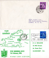 Guernsey 1958/66, 3 U. 4d Auf 2 Schönen FDC - Guernsey