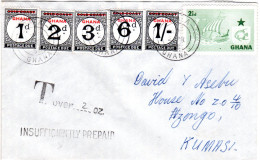 Ghana 1958, 2 1/2d+5 Postage Due Stamps On Cover From ODA With Postage Due Marks - Altri - Africa