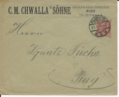 Österreich 1905, Gebr. 10 H. Privat Ganzsache Brief V. Wien N. Prag - Textile