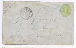 Württemberg 1869, Oberndorf, "ungenügend" Frank. Ganzsache Brief M. Porto. #1092 - Covers & Documents