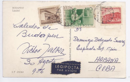 Ungarn 1956, Brief Stpl. Budapest A. Luftpost AK In Die Karibik.  - Lettres & Documents