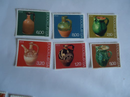 YUGOSLAVIA MNH   SET 6  STAMPS   ART  MUSEUMS - Museums