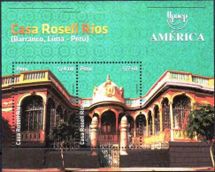Peru 2021 America UPAEP Issue 2020 - Architecture - Casa Rosell Rios Stamp MS/Block MNH - Peru
