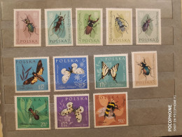 1961	Poland	Beetles Butterflies (F88) - Nuevos