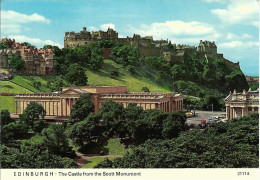 Edinburgh, Castle From The Scott Monument, Nicht Gelaufen - Midlothian/ Edinburgh