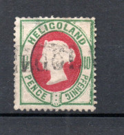 Helgoland 1875 Freimarke 14 A Konigin Victoria Gebraucht (gepruft Pfenniger) - Helgoland