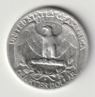 U.S.A. 1954 D: 1/4 Dollar, Silver, KM 164 - 1932-1998: Washington
