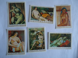 YUGOSLAVIA MNH 6 STAMPS    ART  PAINTINGS  NUDES - Nus