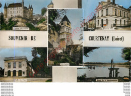 45.  Souvenir DE COURTENAY .  CP Multivues . - Courtenay
