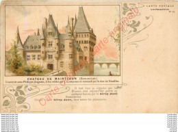 28.  CHATEAU DE MAINTENON .  Carte Postale CAPMARTIN .  Pub Sirop JANE . - Maintenon