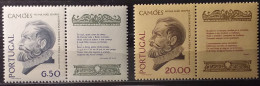 1980 - Portugal - Camões - Poetry And Truth - MNH - 2 Stamps With Labels - Neufs