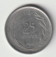 TURKEY 1960: 25 Kurus, KM 892 - Turquia