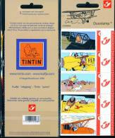 2008 TINTIN-  AVIONS DUOSTAMP 5 T IMBRES SOUS FILM - Tim & Struppi