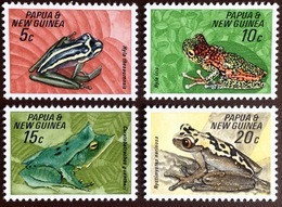 Papua New Guinea 1968 Reptiles Frogs MNH - Ranas