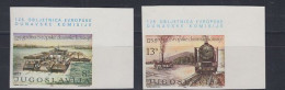 Yugoslavia 1981 Danube 2v IMPERFORATED (corners) ** Mnh (59207) - Idées Européennes