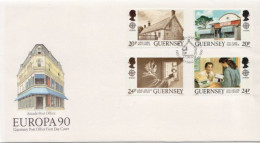 Guernsey Set On FDC - 1990