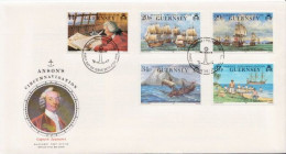 Guernsey Set On FDC - Schiffe