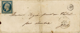 21 Decembre 1853 L.S.C. N°10 Bleu Verdatre Pc 2798 Sancerre Vers Prades Près De Lombez,boite Rurale OR - 1849-1876: Classic Period