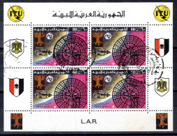 LIBYA ; 17.5.1977; Journée Mondiale Des Télécommunications, Michel-Bloc No.30 A; Oblitéré - Libyen