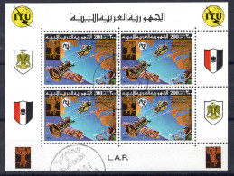 LIBYA ; 17.5.1977; Journée Mondiale Des Télécommunications, Michel-Bloc No.32 A; Oblitéré - Libië