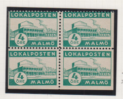 Zweden Lokale Zegel Cat. Facit Sverige 2000 Private Lokaalpost Malmö Lokalpostexpres 2 ; 4 Verschillende Tandingen - Emissioni Locali