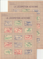 2 Proteges Cahier ( La Locomotion Aérienne ) Forme Timbres Avion - Protège-cahiers