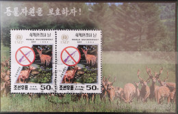 Korea 1994 Tag Der Umwelt 2v Hirsch Mi 3632° Gest - Korea (Nord-)