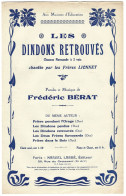 Partition Musicale - Les Dindons Retrouves Chantee Par Les Freres Lionnet - Parole Et Musique  Frederic Berat - Spartiti