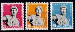 SWITZERLAND 1944 50 YEARS OF THE INTERNATIONAL OLYMPIC COMMITTEE MI No 428-30 MNH VF!! - Ongebruikt