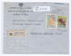 Angola 1958 - Carta Registrada A Estados Unidos - Angola