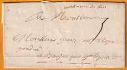 1771 - Marque Postale Manuscrite VILLENEUVE DE BERG, Ardèche Sur Lettre Vers BARJAC, Gard - Taxe 5 - 1701-1800: Precursori XVIII