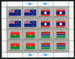 ONU NY Flag Series 1986 MNH Complete Set - Nuevos