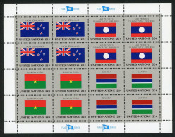 ONU NY Flag Series 1986 MNH Complete Set - Unused Stamps