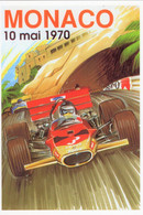 Grand Prix De Monaco 1970 - Reproduction D'affiche Publicité -  Lotus  - Matra  - Carte Postale - Grand Prix / F1