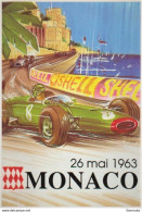 Monaco Grand Prix 1963  -  Reproduction D'affiche Publicité D'epoque  -  Carte Postale - Grand Prix / F1