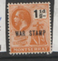 Montserrat  1917  SG 62  1.1/2d  Overprinted WAR STAMP  Mounted Mint - Montserrat