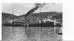 Carte Photo - PORT VENDRES - PAQUEBOT G.G.CAMBON - Vue Du Courrier D'Alger Et D'Oran - Paquebots